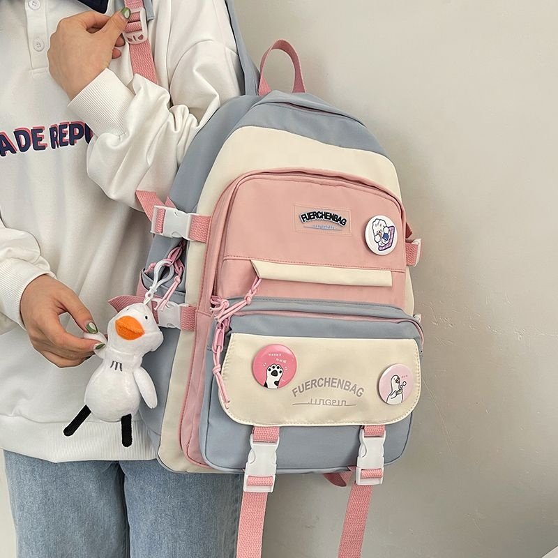 Custom Bts Woman Backpack College Mochila Escolare Fashion Student Schoolbag School Bag for Girl Daily School Life 1pc/poly Bag