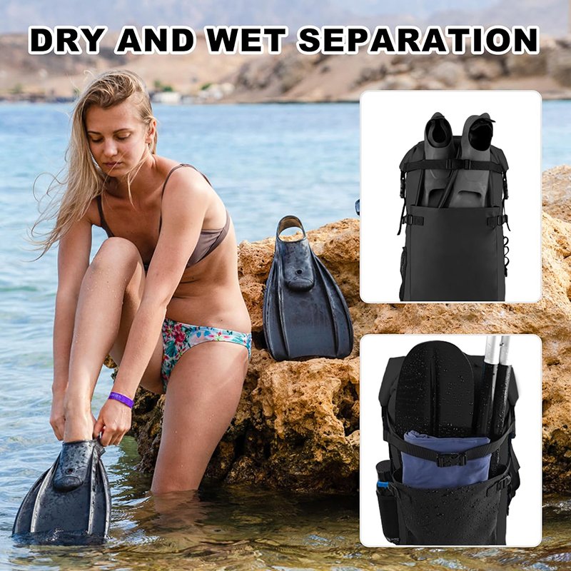 Outdoor Backpacking Camping Mountaineering 30L Waterproof Backpack For Fishing Boating