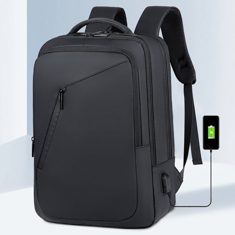 Anti-theft USB Charging Men Briefcase Notebook Bags Laptop Backpack Waterproof Bag PURE Polyester Flat Packaging Male Nylon
