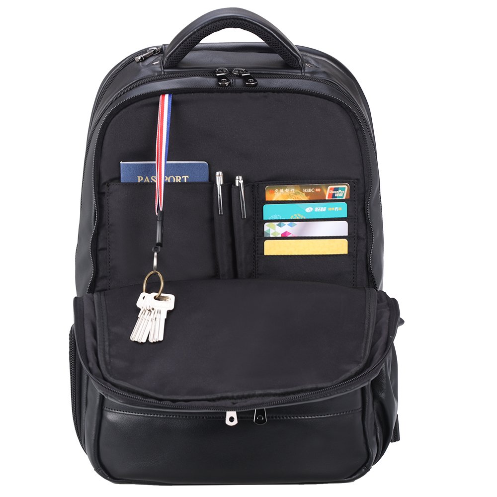 Fashion Style Design Customized High Quality Men Laptop Bag Full Grain Cow Hide Genuine Leather Laptop Backpack for Men
