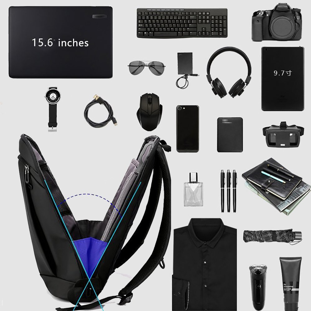 Lightweight Thin Laptop Backpack Men Bag 15.6 Inch Office Work Computer Waterproof Bag Unisex Outside oxford Laptop Backpack