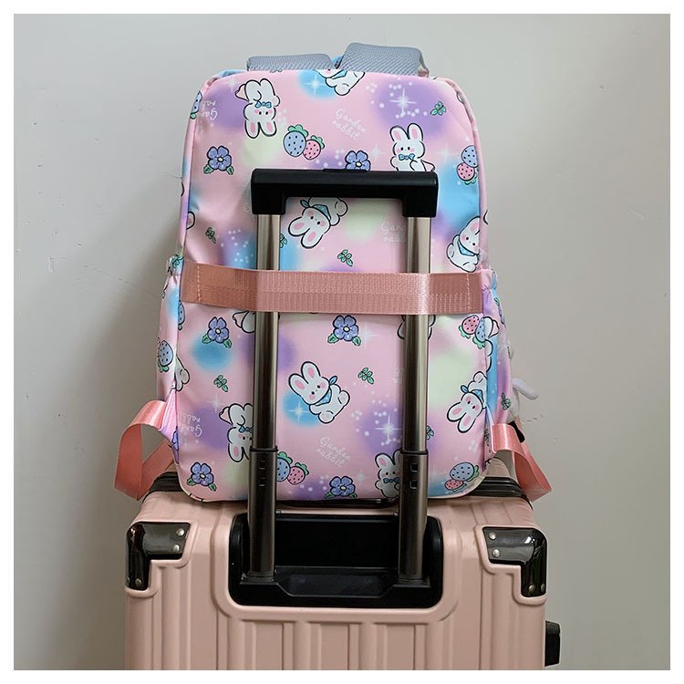 Printed Cartoon Student Backpack for Girls for Elementary and Middle School Book Bag for Teens-s-27 Waterproof Polyester Oxford