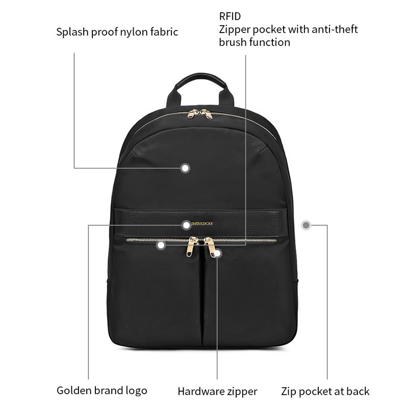 High Quality Multifunctional Travel Waterproof Business Black Laptop Backpack Wholesale College School Women Laptop Backpack