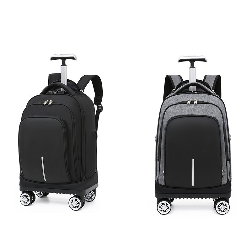 College Wheeled Backpack for Women Men Roller School Backpack Travel Laptop Backpack for Girls Boys Adults Polyester Trolley Bag