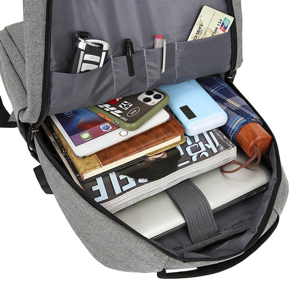 Custom Logo Promotion Mens Travel Safe Durable Business Laptop backpack With USB Charging Port Laptop Compartment