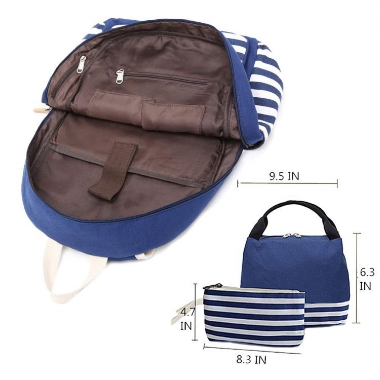 15.6 Inch Laptop Backpack With USB For Teens Durable Women Computer Backpacks Ladies Waterproof Canvas Black Bookbags