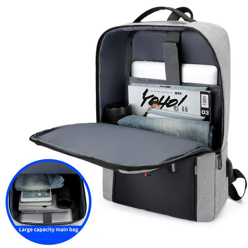 Custom Logo Water Resistant Travel School Backpack Office Business Laptop Backpacks Bag With Usb Charging Port For Men