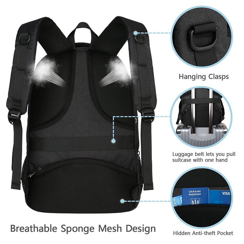 Large Capacity Multi-Function USB Men's Computer Backpack Business Laptop Travel Bag with Stylish Design for Students