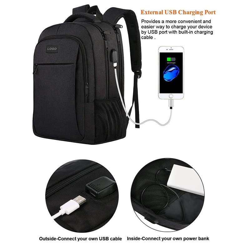 Large Capacity Multi-Function USB Men's Computer Backpack Business Laptop Travel Bag with Stylish Design for Students