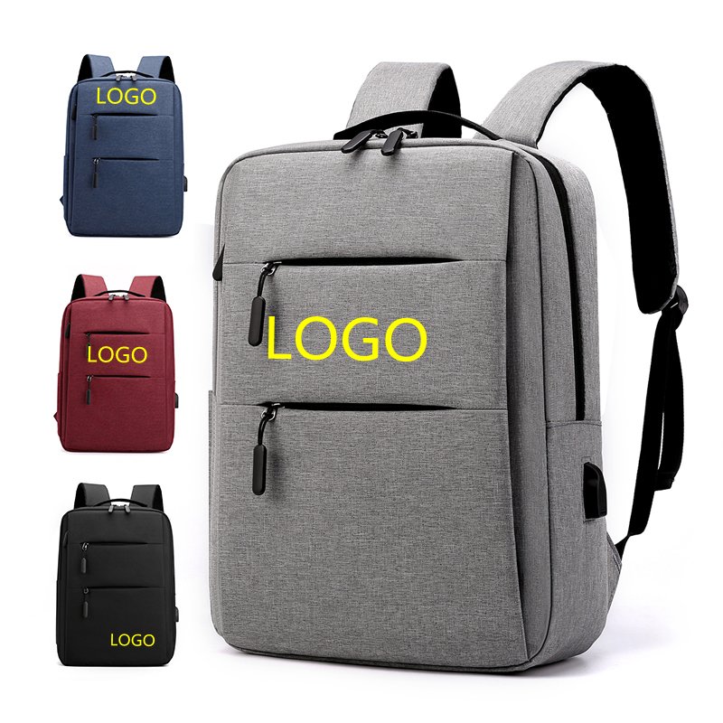 Cheap No Logo Wholesale Computer Laptop Bag Business USB Computer Laptop Backpack