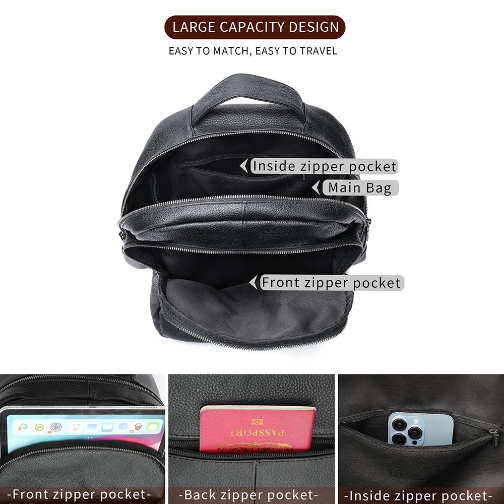 Marrant male large capacity business backpack travel backpack 15.6 inch laptop bag genuine leather backpack for men