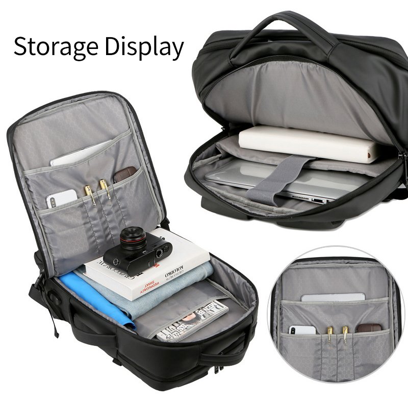 Custom Extra Large Smell Proof 17 Inch Waterproof Travel Durable Business Laptop Backpack With Usb For Travelling Stylish Luxury