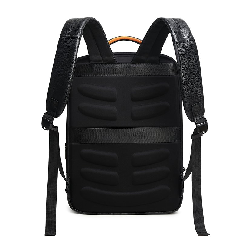 2023 Top Seller Custom OEM Genuine Leather Backpack for Men Anti-Theft Smart Fingerprint Lock Laptop Backpack