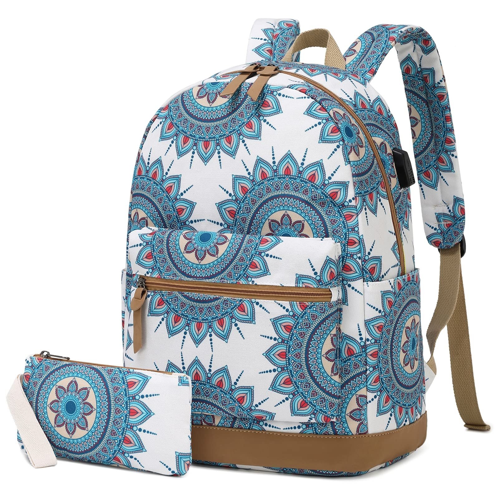 Backpack school bag printed backpacks Large Capacity Teens Student Laptop Backpacks 3Pcs School Bags Set
