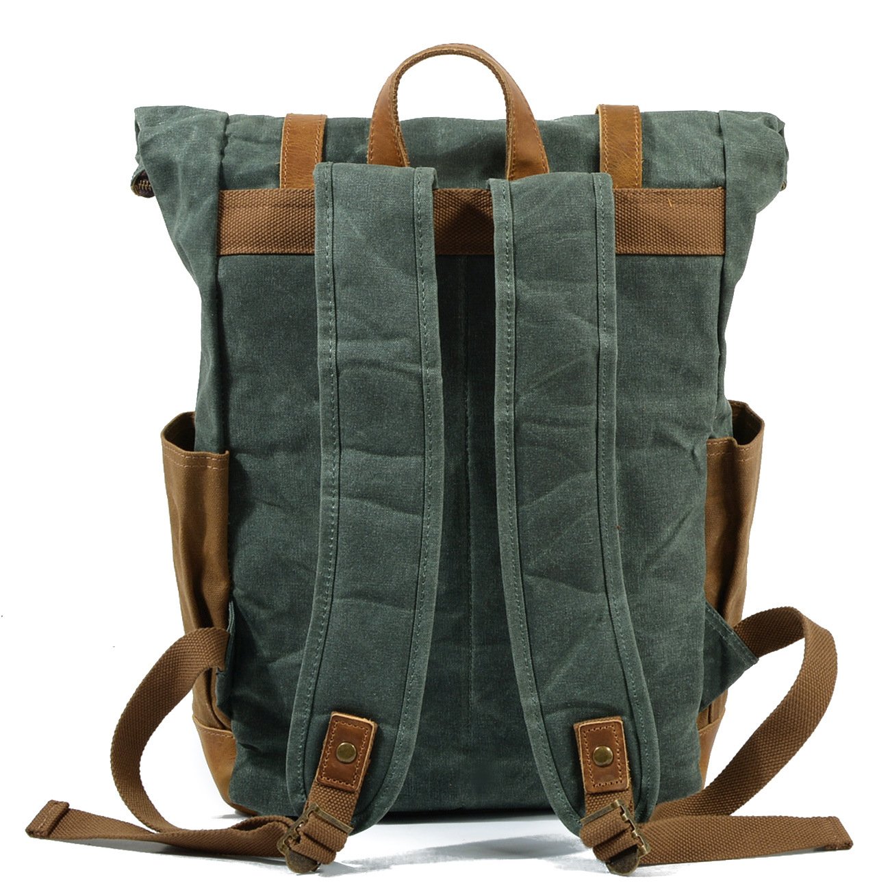 F9108 Backpack Bags Laptop Backpacks Waxed Canvas Back Pack Water Resistant Oil Canvas Polyester Vintage Travel Bagpack Zipper