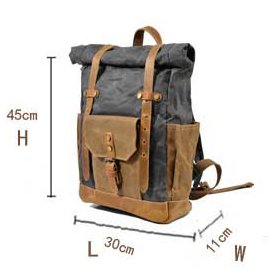 F9108 Backpack Bags Laptop Backpacks Waxed Canvas Back Pack Water Resistant Oil Canvas Polyester Vintage Travel Bagpack Zipper