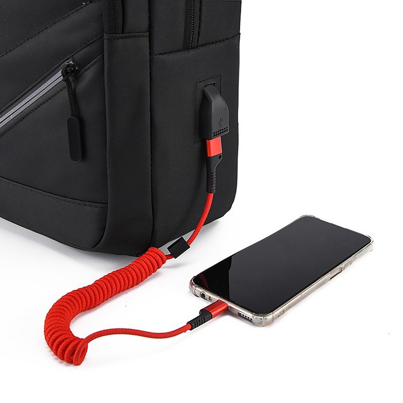 Men's 15.6 Inch Laptop Work Backpack Vintage Cheap Durable Travel Oxford Laptop Backpack With USB Charging Interface School Bag