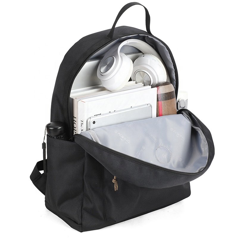 Manufacturer promotion lightweight blank polyester unisex waterproof computer laptop backpack bag with multiple colour optional