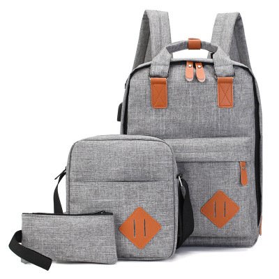USB Charging Men's Bag Casual Multifunctional Backpacks Men School Bags 3 sets Backpacks 3PCS Fashion Laptop Bag Small Backpack