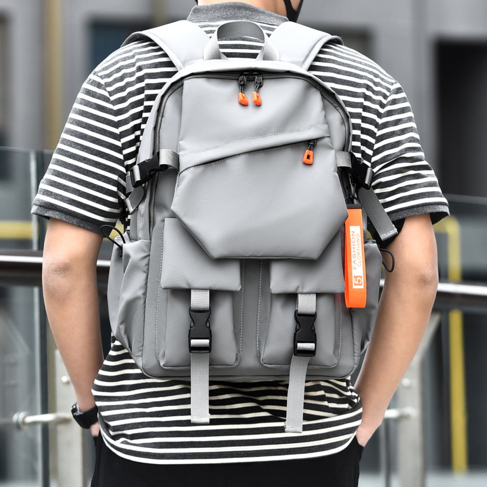 Large capacity fashion student bag Casual sports backpack Outdoor travel bag Multifunctional laptop backpack USB charging