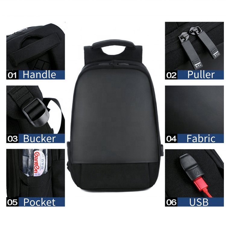 new custom fashion men usb backpack with charger business laptop travelling waterproof anti theft bag laptop backpack