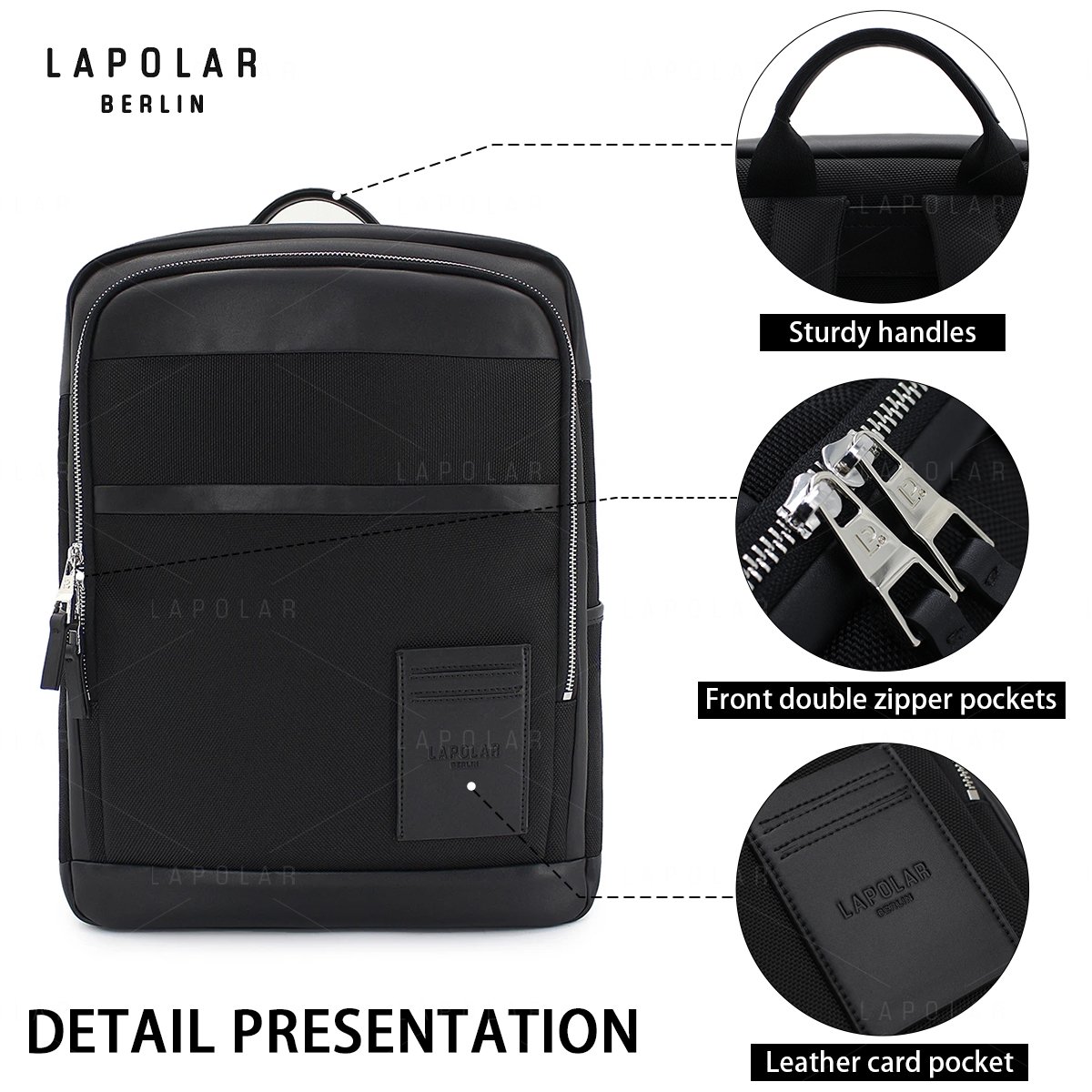 LAPOLAR 2023 New design laptop bags business men bags customized school bags travel waterproof smart school laptop backpacks