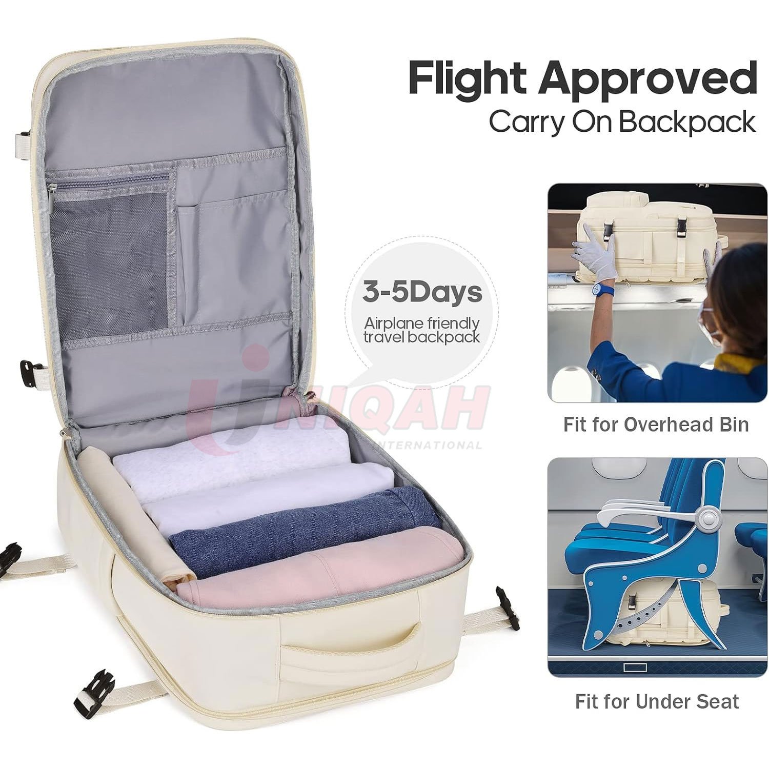 Large Travel Backpack Women Men 45L Expandable Carry On Backpack 17 Inch Laptop Backpack Waterproof College Business