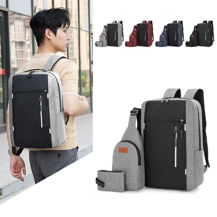 Wholesale Men Casual Computer Waterproof School Rucksack Bag Customized logo Polyester Laptop Backpack