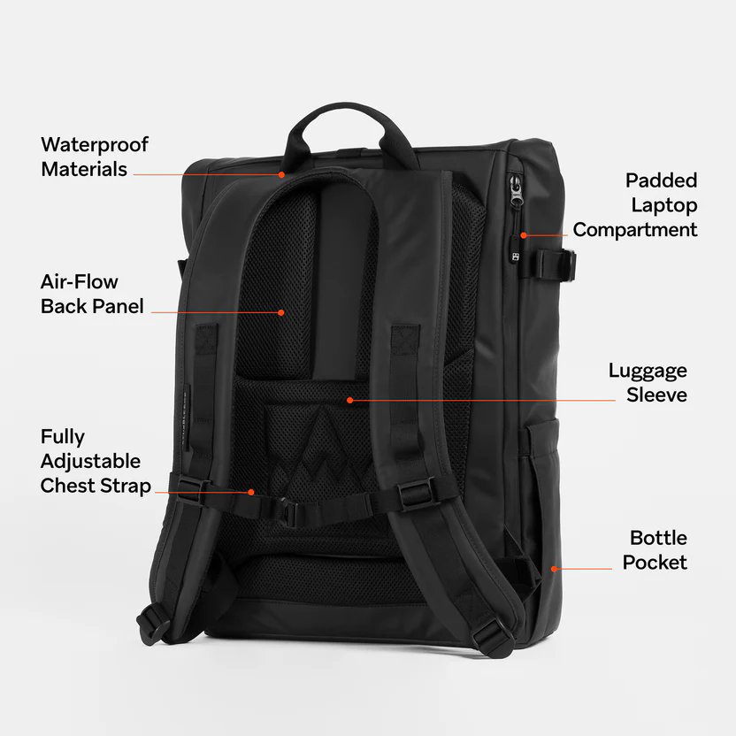 Custom Travel Roll Top Rucksack Laptop Backpack Bags Daypack Easy Access Computer Bag Hiking Camping Rolltop Backpack