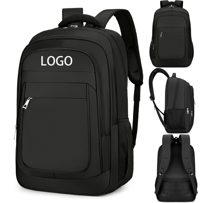 Wholesale Black Casual Laptop Backpack Waterproof Anti-Theft Large Capacity Main Material Oxford Zipper Closure Men's Travel