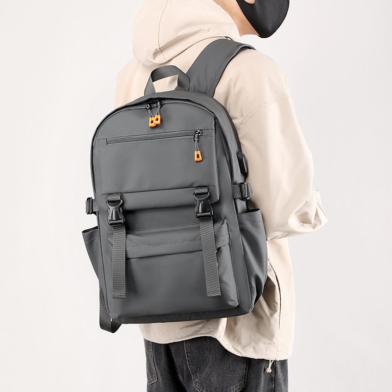 10Pcs Custom Logo Waterproof Computer Bag Laptop Backpack Business Travel Hiking Backpack With USB Laptop backpacks