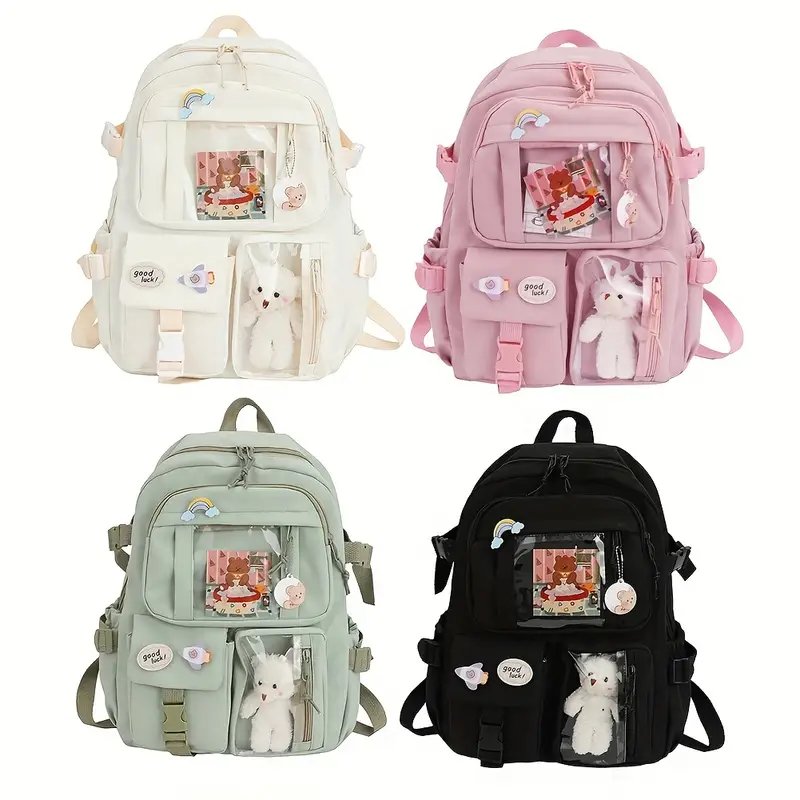 Women's Travel Backpack Women's Multi-Pocket Waterproof College School Bag Transparent Bag Large Capacity Laptop Backpack Reinfo