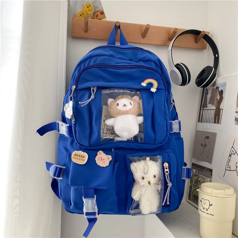 Women's Travel Backpack Women's Multi-Pocket Waterproof College School Bag Transparent Bag Large Capacity Laptop Backpack Reinfo