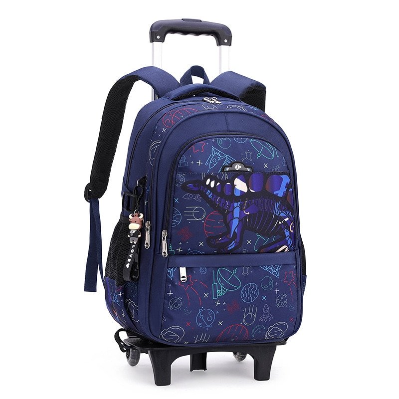 School Rolling Backpacks School Bags for Boys Trolley Student Wheeled Backpack 2023 2024 with Wheels Waterproof Cartoon Unisex