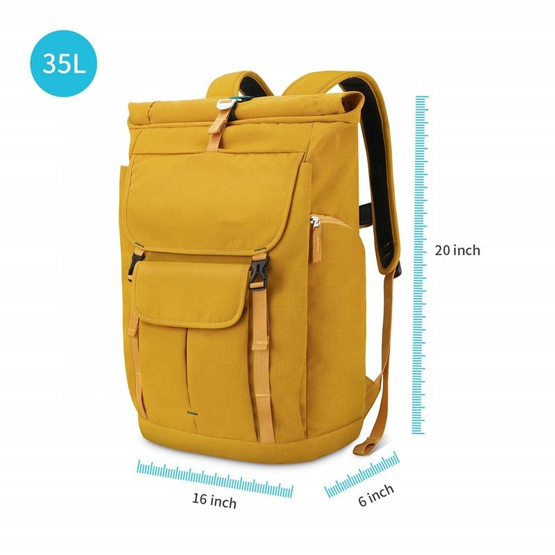 Factory Wholesale 30L High Capacity Casual Roll Top Durable Multi-function Backpack For Travel / Business / School