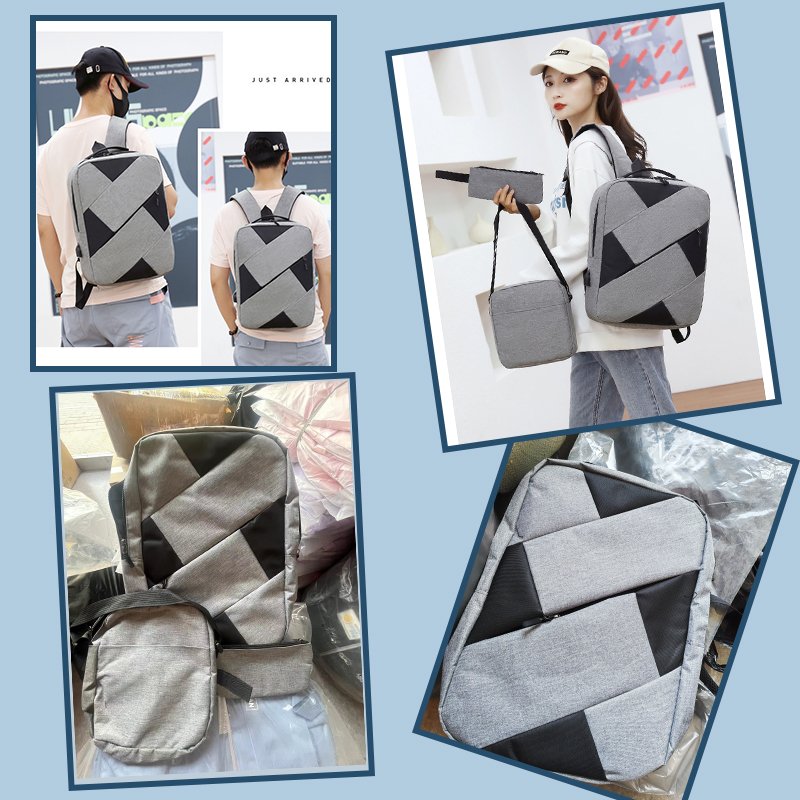 3 in1 Large capacity nylon waterproof USB charging port Business daily laptop backpack wholesaler manufacturer