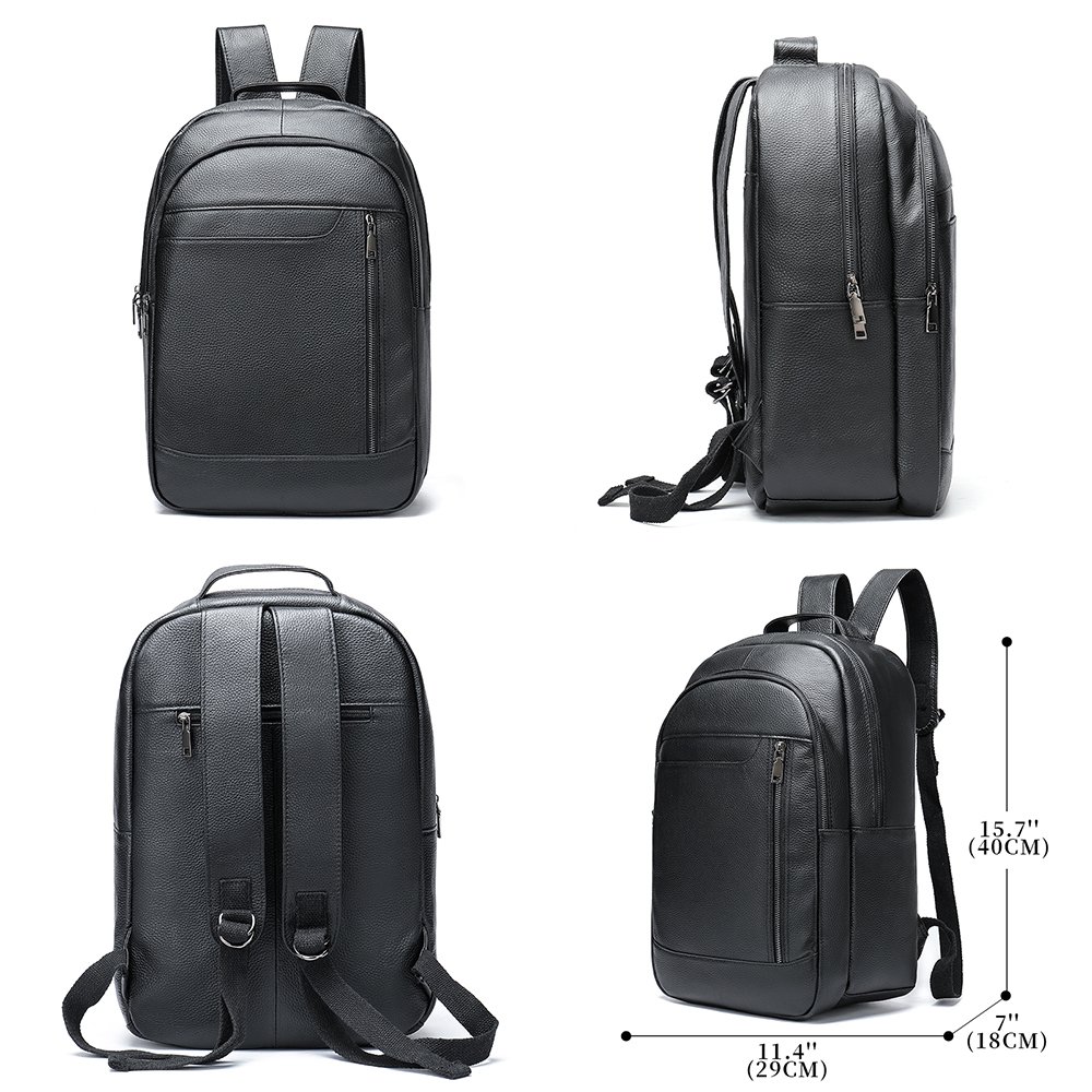Marrant male large capacity business backpack travel backpack 15.6 inch laptop bag genuine leather backpack for men