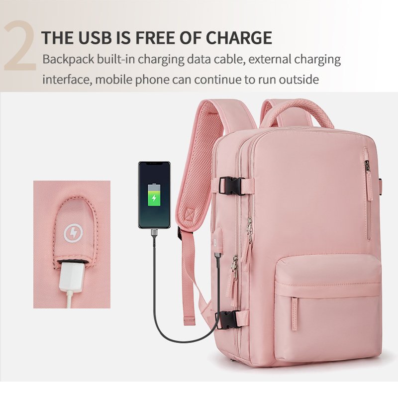 FULIYA Carry On Travel Laptop Backpack Large Capacity Waterproof Travel Bags Luggage for Women