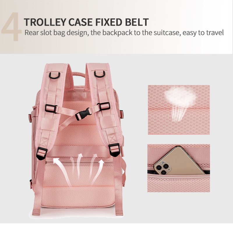 FULIYA Carry On Travel Laptop Backpack Large Capacity Waterproof Travel Bags Luggage for Women