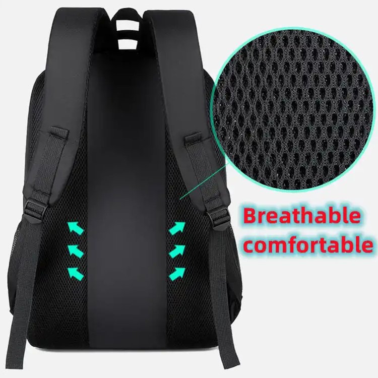 Fashion ultra-light backpack men's with USB computer backpack large capacity travel high school students schoolbag