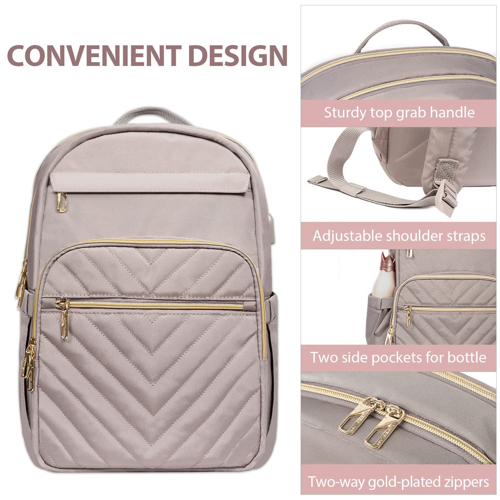 New Nylon Laptop Backpacks School Bags Custom Logo Design Laptop Bag Women Laptop Computer Bag Backpacks with USB