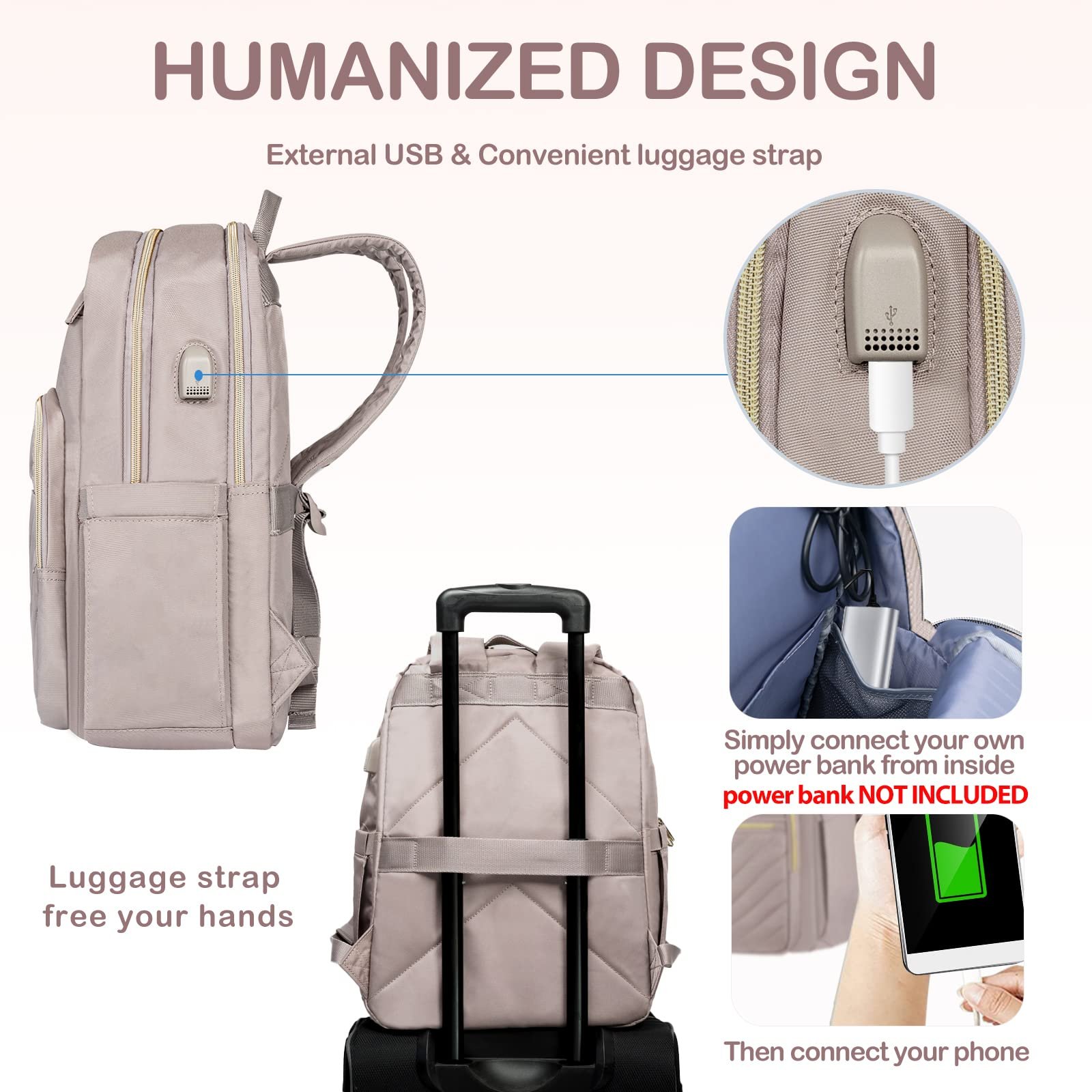 New Nylon Laptop Backpacks School Bags Custom Logo Design Laptop Bag Women Laptop Computer Bag Backpacks with USB