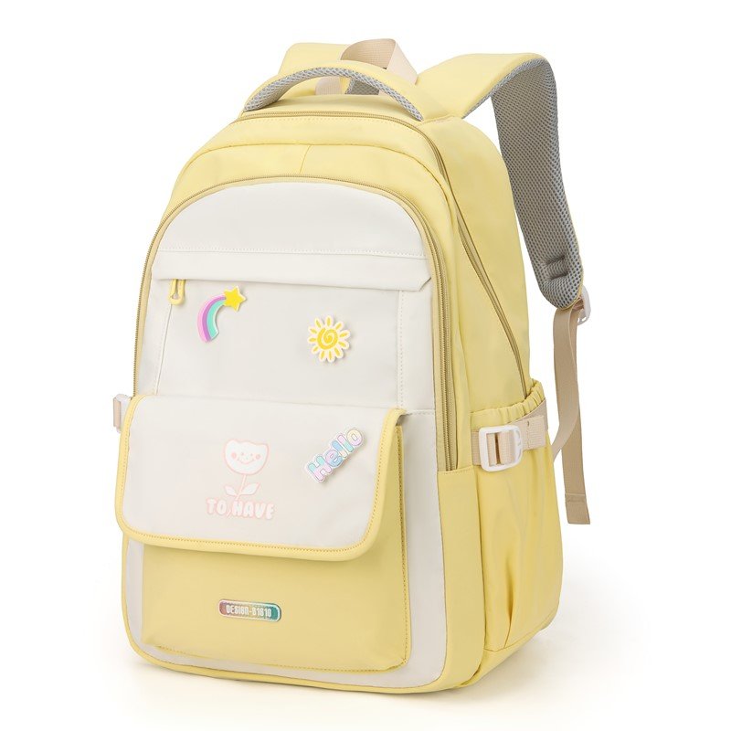 Cartoon primary school preppy style waterproof laptop backpack for girls