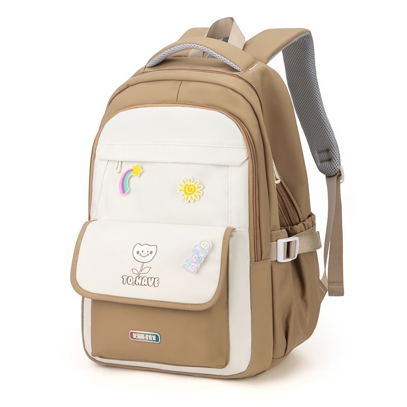 Cartoon primary school preppy style waterproof laptop backpack for girls