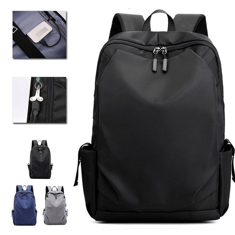 Large capacity business student camping hiking multi-function nylon men custom backpack waterproof with usb charge laptop
