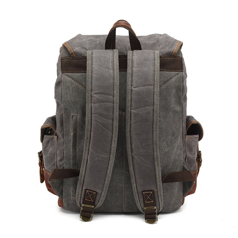 Rucksack Backpack Man Design Backpack Anti Theft Canvas Rucksack Vintage Laptop Back Pack Bag Men Leather Backpack