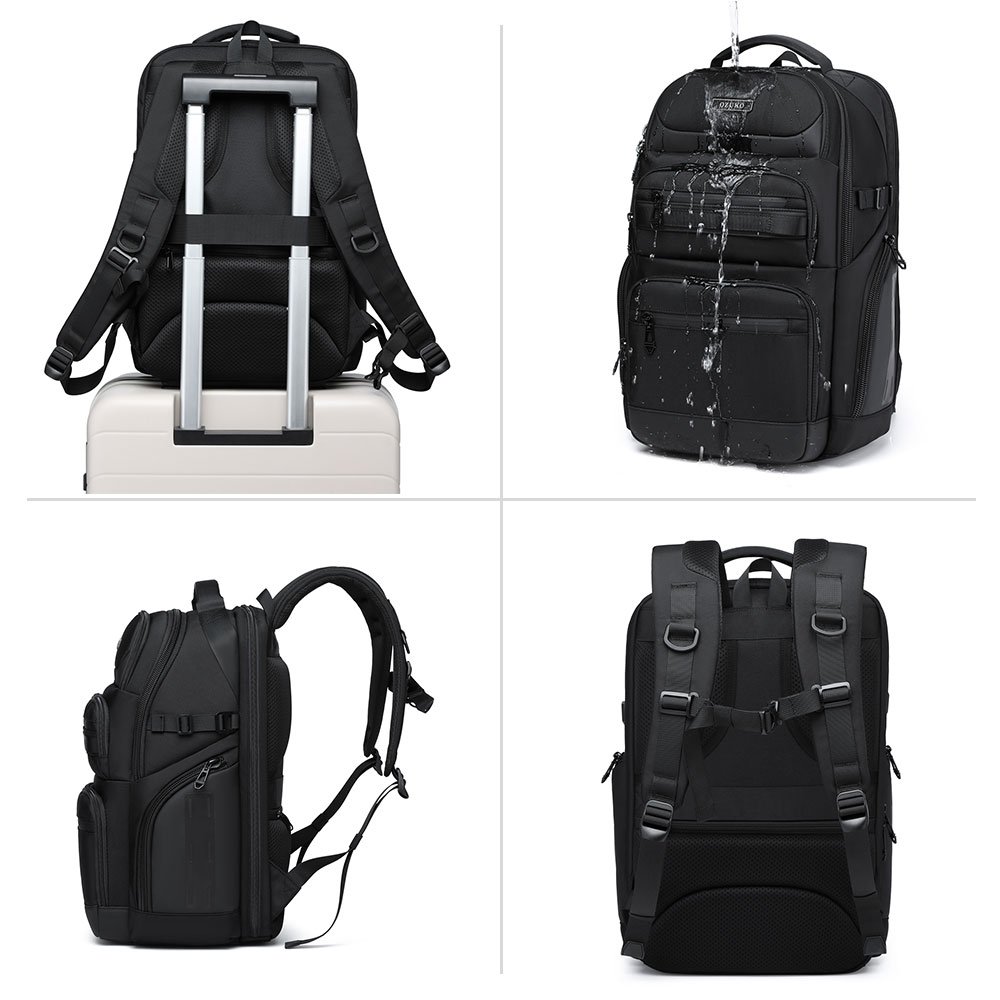 Ozuko 9772 Large Size Anti-Theft High Quality Backpack For Men 17.3inch Laptop For Office Work Airplane Laptop Backpack