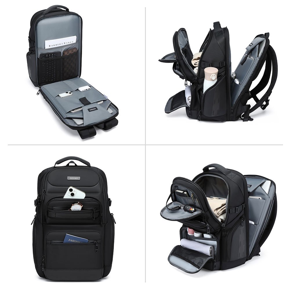 Ozuko 9772 Large Size Anti-Theft High Quality Backpack For Men 17.3inch Laptop For Office Work Airplane Laptop Backpack