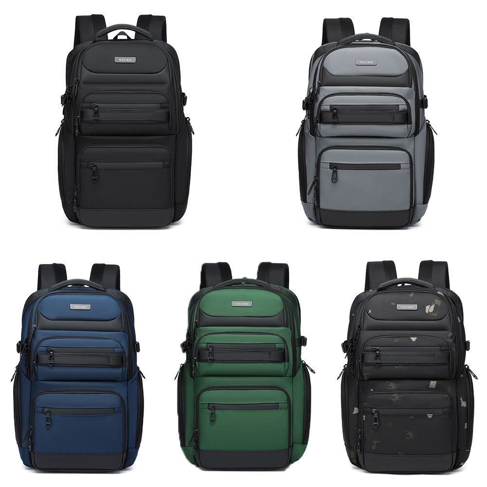 Ozuko 9772 Large Size Anti-Theft High Quality Backpack For Men 17.3inch Laptop For Office Work Airplane Laptop Backpack