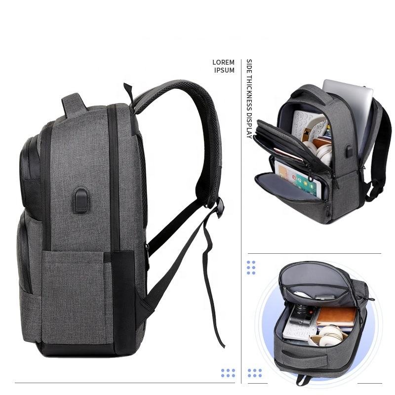 10pcs Custom Logo Business Laptop Backpacks Large Capacity Outdoor Travel College Backpack Multi-funcational Backpack With Usb